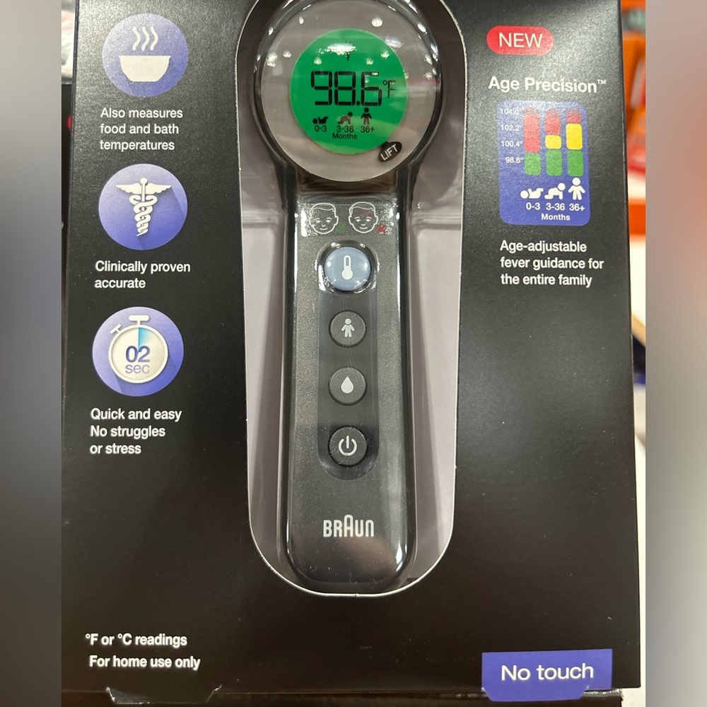 Braun 7 Non-Contact 3-in-1 Thermometer new in box